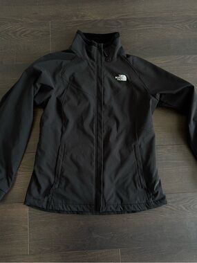 The North Face Fleece Fuzzy Lined Soft Shell Black Jacket L